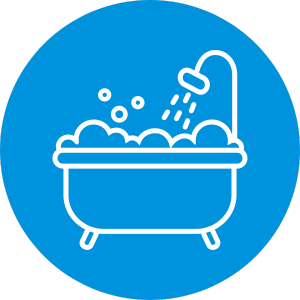 House Cleaning 4 House Cleaning Icon of a clean toilet and tub representing bathroom sanitizing and disinfection services in SoHo NY