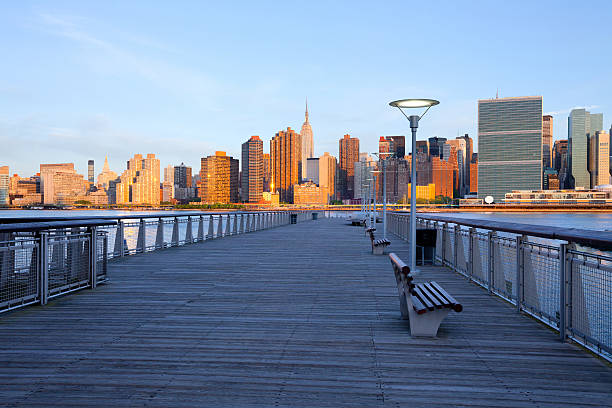 "New York City skyline from Queens, United States"